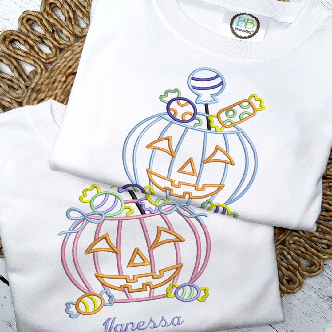 Pumpkin Candy Bucket Top - Petite & Sassy Designs