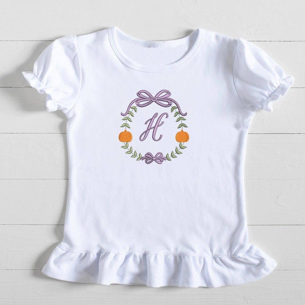 Pumpkin Monogram Frame - Petite & Sassy Designs