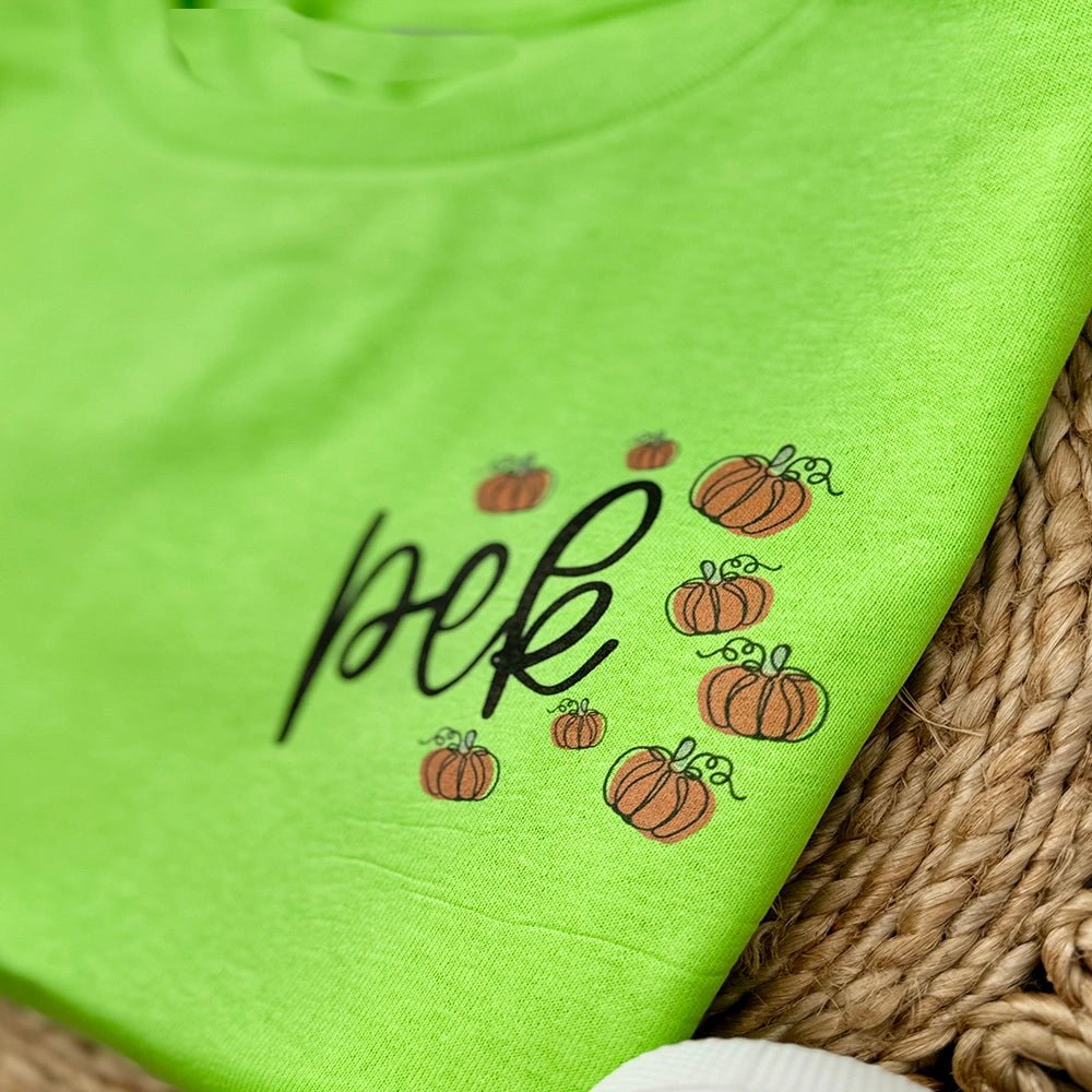 Pumpkin monogrammed T-Shirt - Petite & Sassy Designs