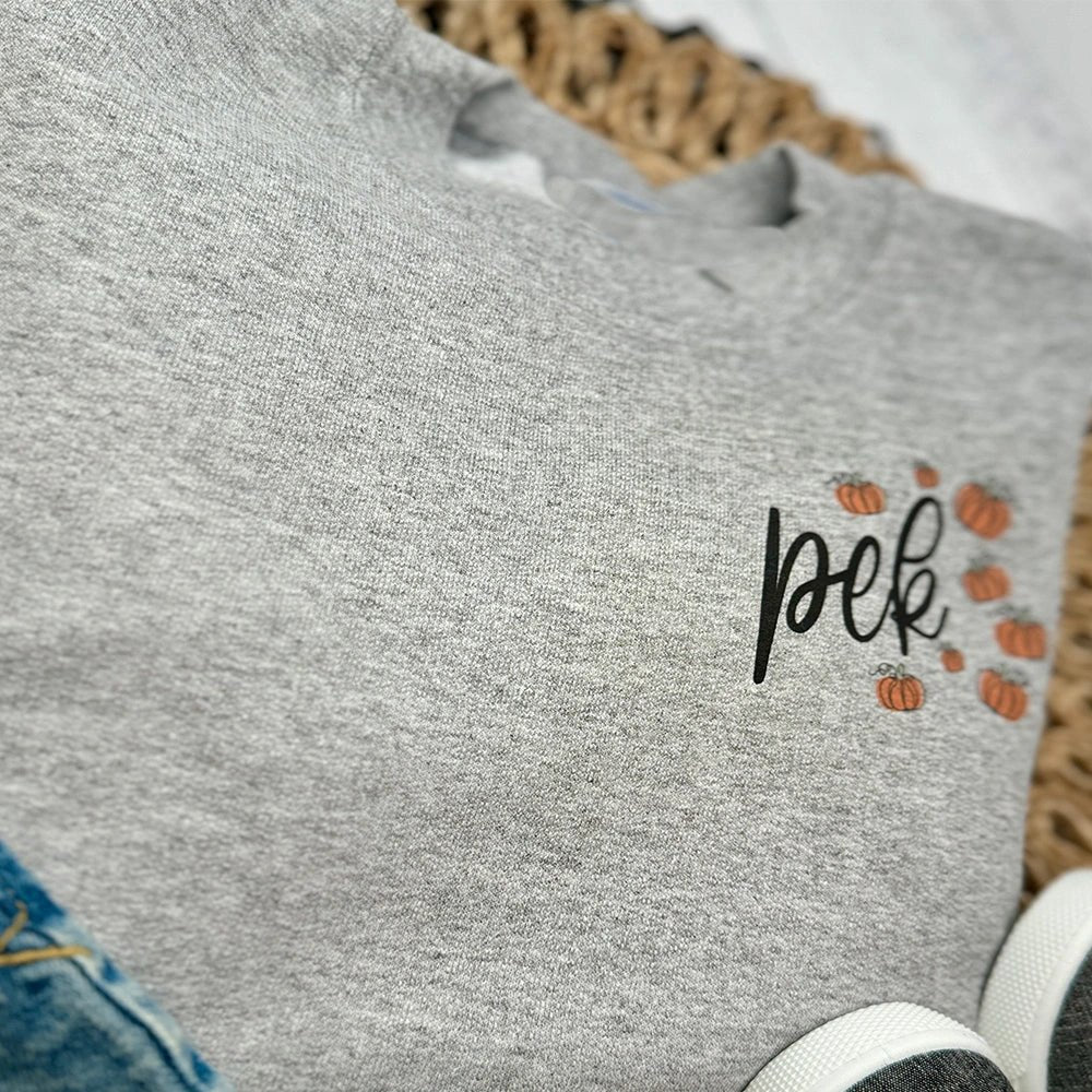 Pumpkin Monogram Sweatshirt - Petite & Sassy Designs