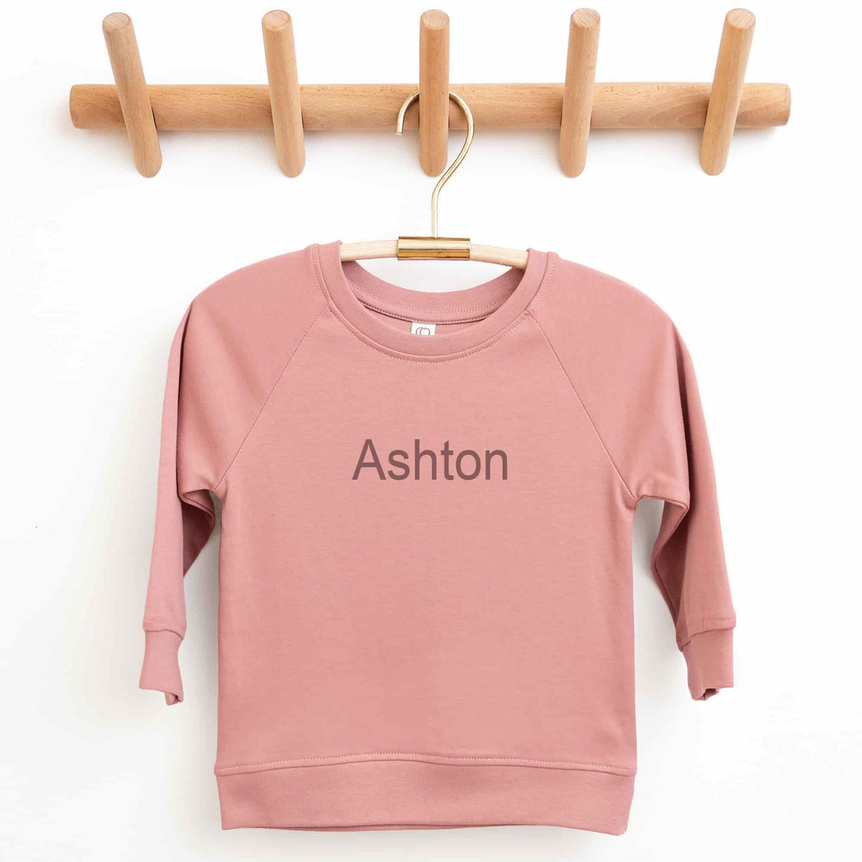 Organic Cotton Lightweight Crewneck Pullover in Rose - Petite & Sassy Designs