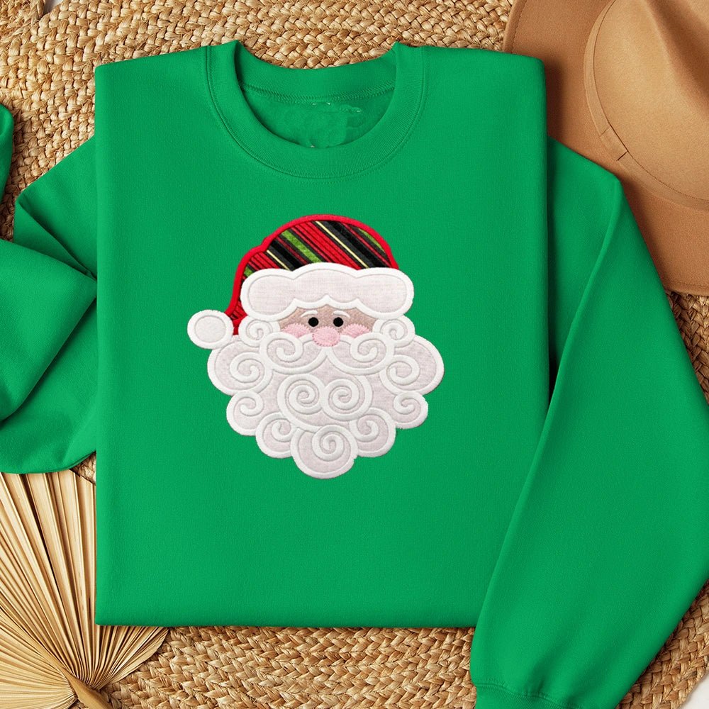 Christmas Applique Santa Green - Petite & Sassy Designs