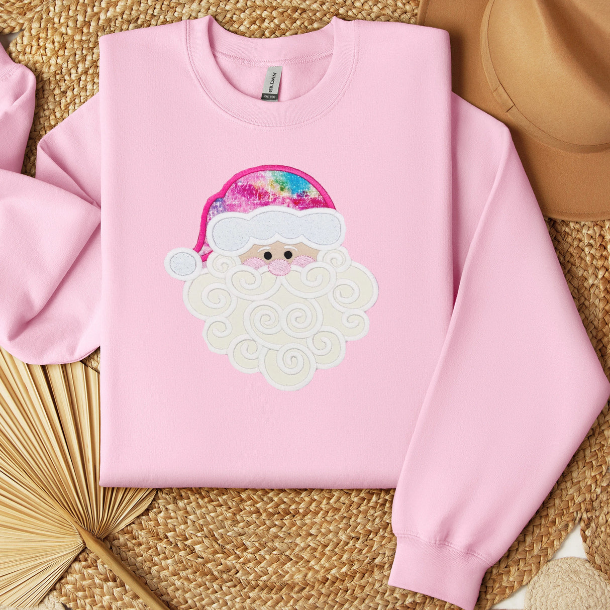 Christmas Applique Santa Pink - Petite & Sassy Designs