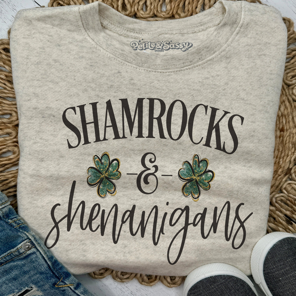 Shamrock and Shenanigans Sweatshirt - Petite & Sassy Designs