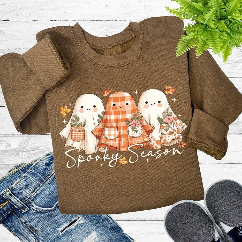 Spooky Season Ghost Sweatshirt - Petite & Sassy Designs