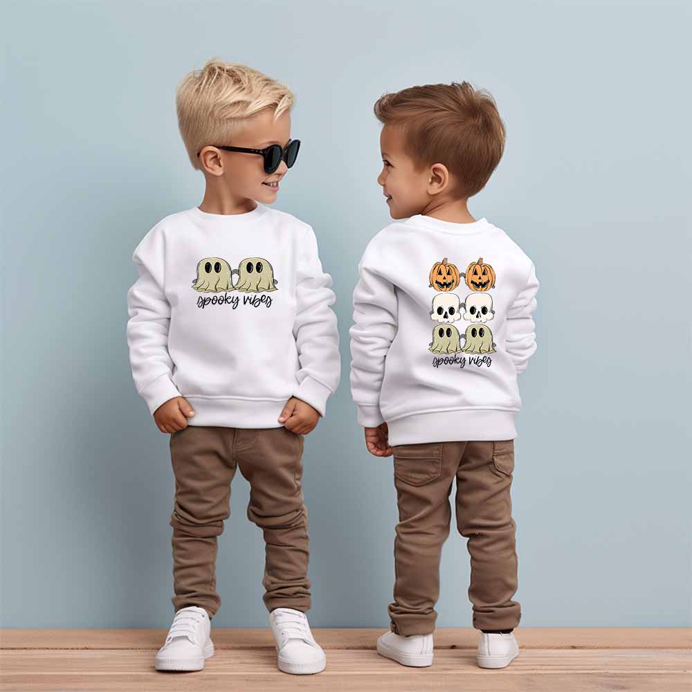 Spooky Vibes Ghost Roll Fall Sweatshirt - Petite & Sassy Designs