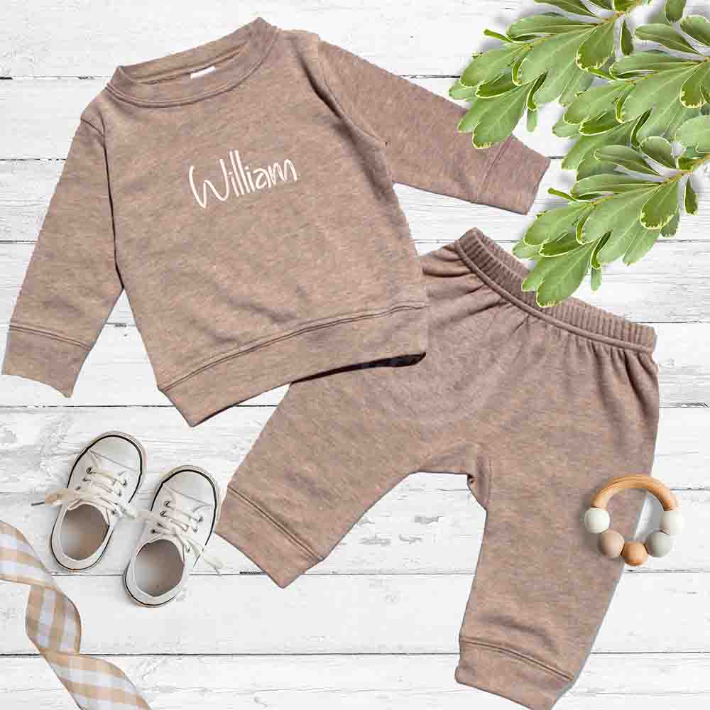 Personalized Baby Jogger Set - Truffle - Petite & Sassy Designs
