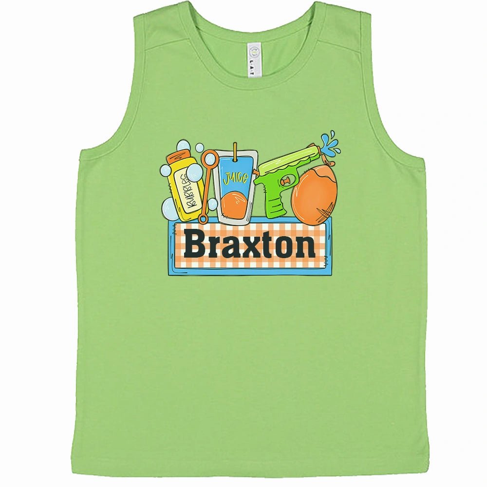 Personalized Boys Summer Fun Tank Top - Petite & Sassy Designs