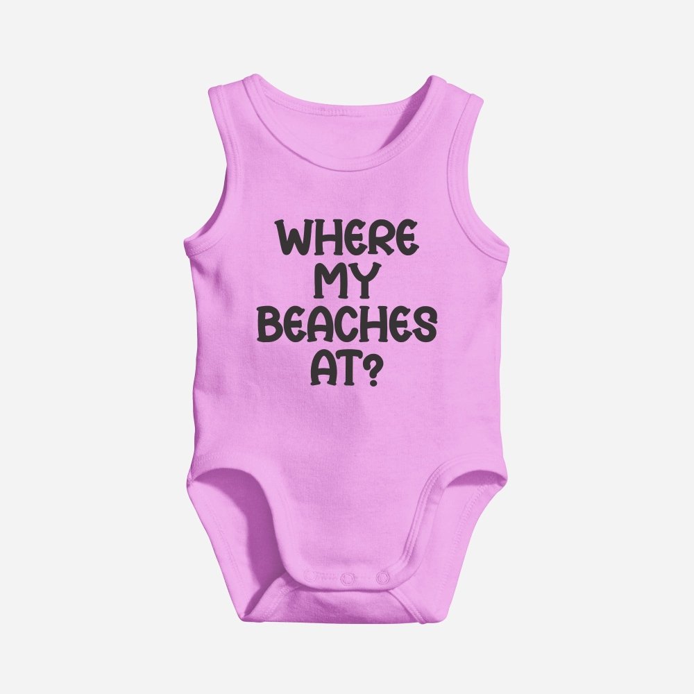 Where My Beaches At? Sleeveless Bodysuit - Petite & Sassy Designs