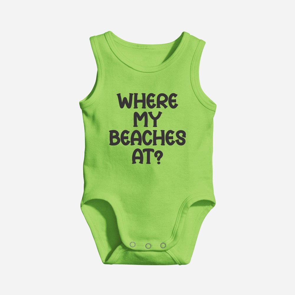 Where My Beaches At? Sleeveless Bodysuit - Petite & Sassy Designs