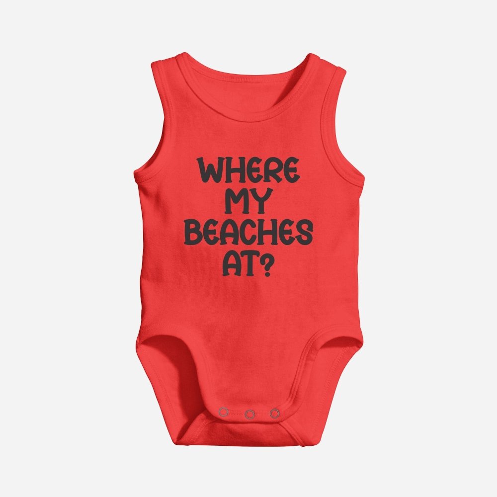 Where My Beaches At? Sleeveless Bodysuit - Petite & Sassy Designs