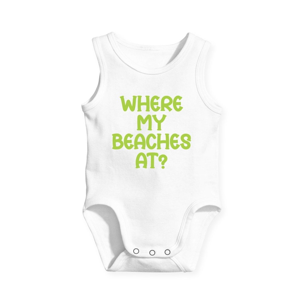 Where My Beaches At? Sleeveless Bodysuit - Petite & Sassy Designs