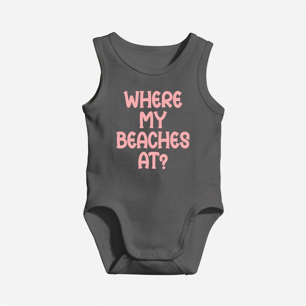 Where My Beaches At? Sleeveless Bodysuit - Petite & Sassy Designs
