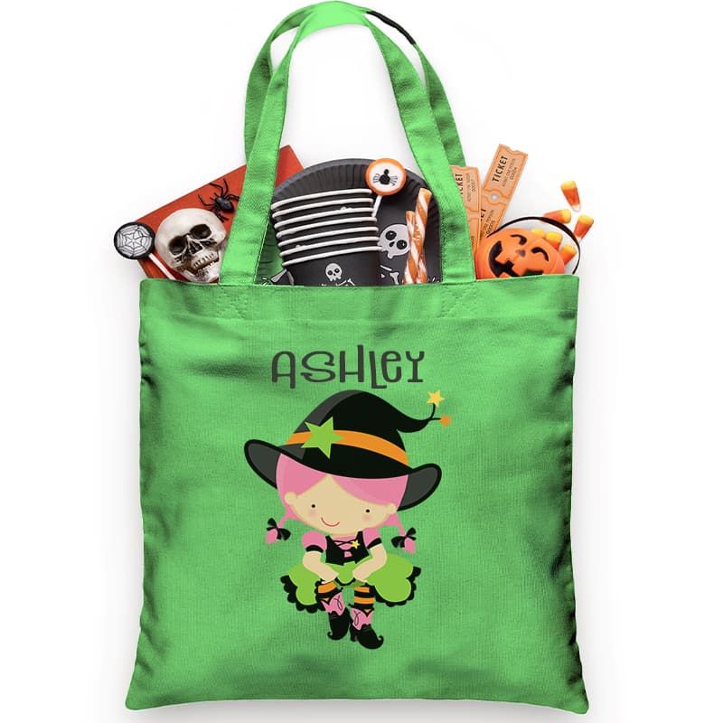 Witch with Cowgirl Boots Trick or Treat Bag - Petite & Sassy Designs