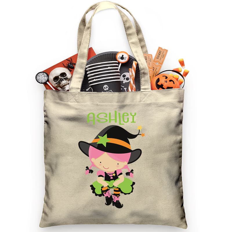 Witch with Cowgirl Boots Trick or Treat Bag - Petite & Sassy Designs