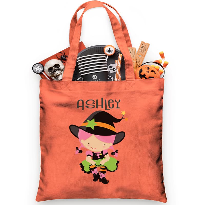 Witch with Cowgirl Boots Trick or Treat Bag - Petite & Sassy Designs