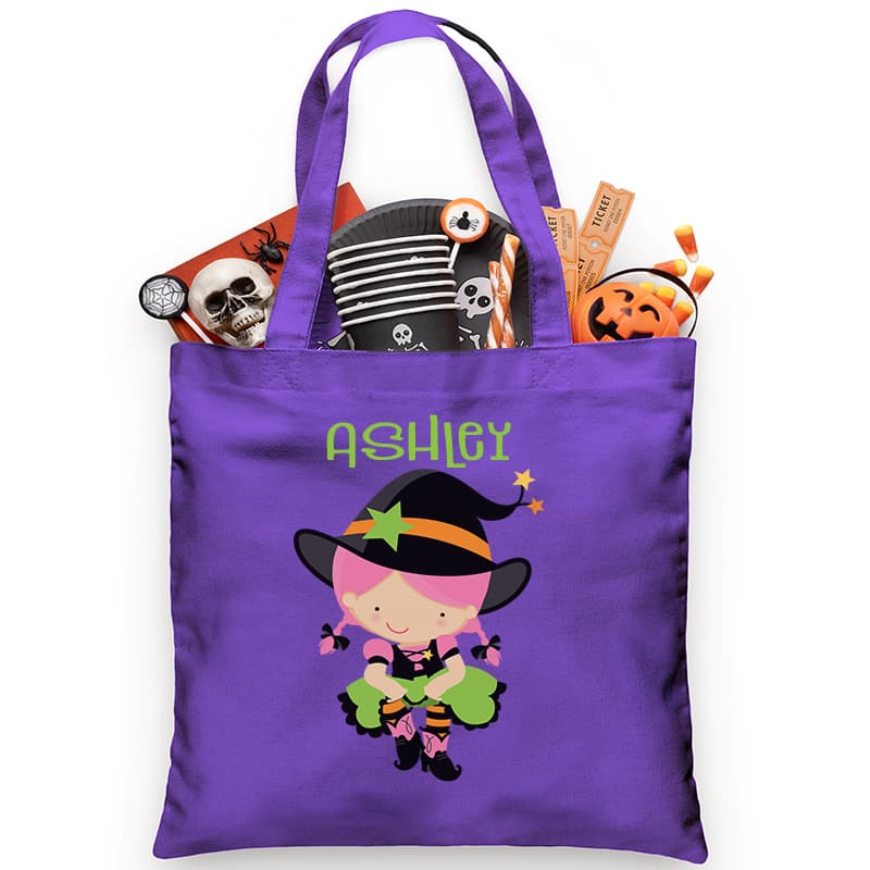 Witch with Cowgirl Boots Trick or Treat Bag - Petite & Sassy Designs