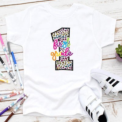 Colorful Leopard Back to School T-shirts - Petite & Sassy Designs