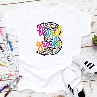 Colorful Leopard Back to School T-shirts - Petite & Sassy Designs
