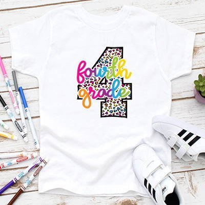 Colorful Leopard Back to School T-shirts - Petite & Sassy Designs