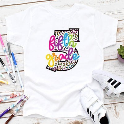 Colorful Leopard Back to School T-shirts - Petite & Sassy Designs