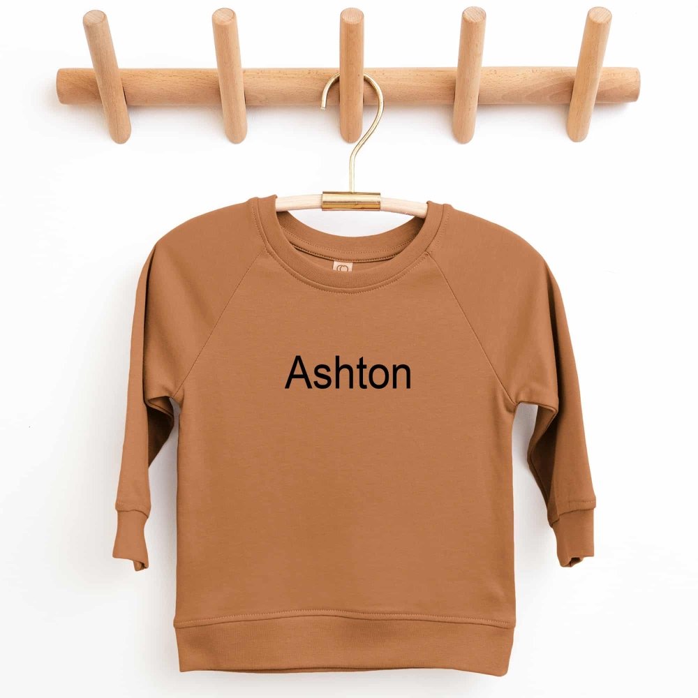 Organic Cotton Lightweight Crewneck Pullover in Ginger - Petite & Sassy Designs