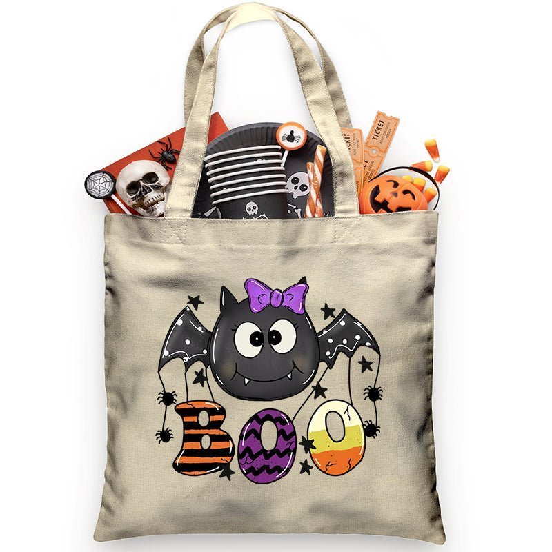 BOO Girl Bat Trick or Treat Bag - Petite & Sassy Designs