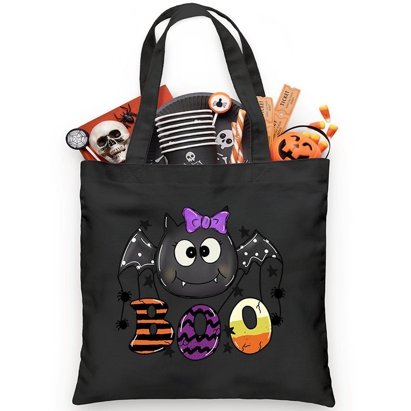 BOO Girl Bat Trick or Treat Bag - Petite & Sassy Designs
