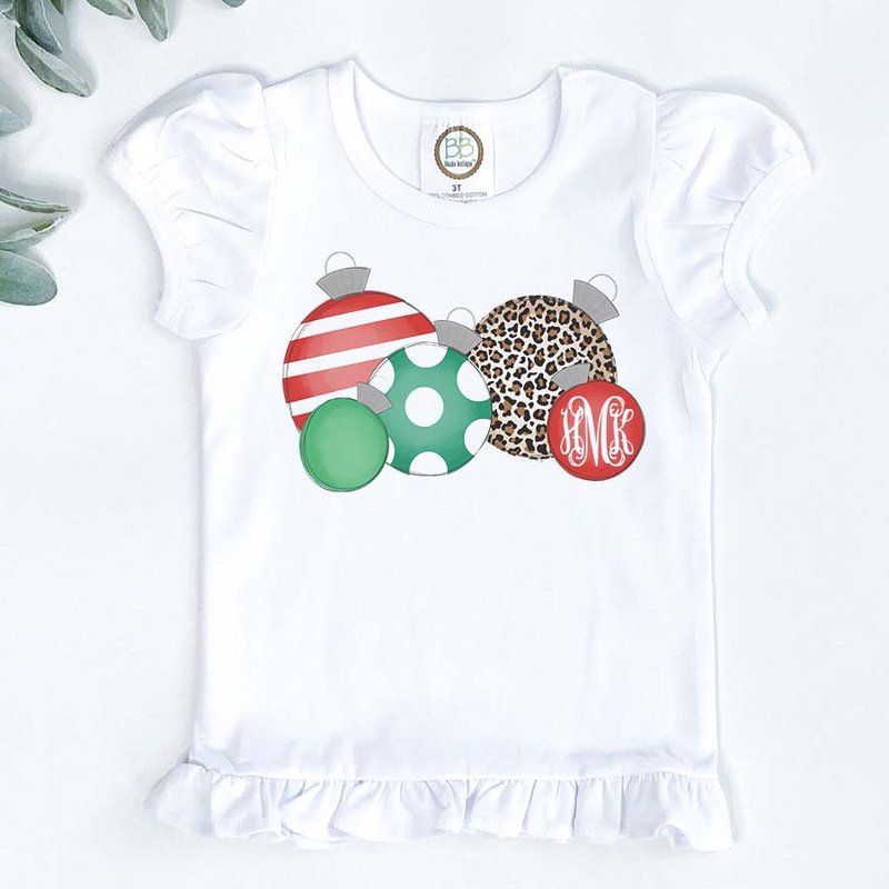 Christmas Ornament Design with Monogram - Petite & Sassy Designs