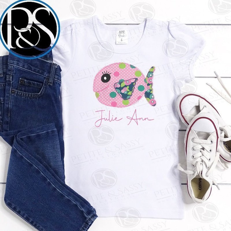 Colorful Fish Graphic Tee - Petite & Sassy Designs