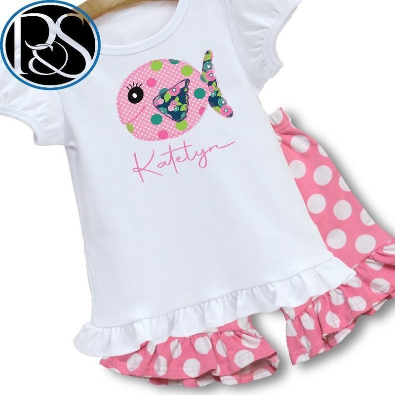 Colorful Fish Graphic Tee - Petite & Sassy Designs