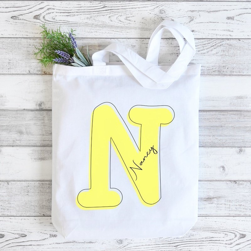 Everyday Tote Personalized with Initial and Name - Petite & Sassy Designs