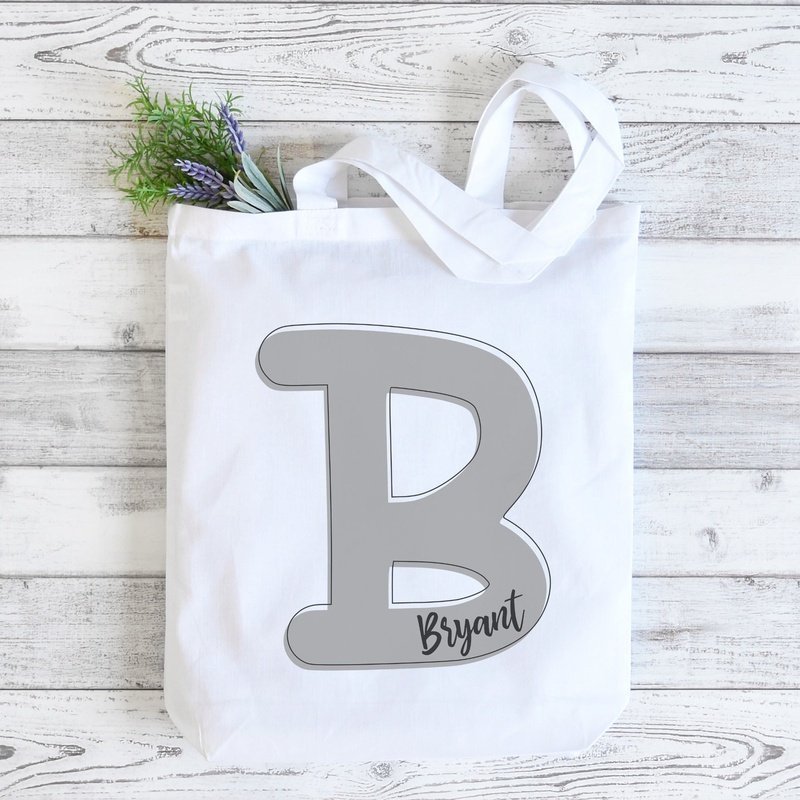Everyday Tote Personalized with Initial and Name - Petite & Sassy Designs