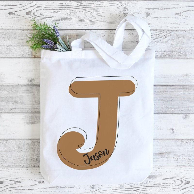 Everyday Tote Personalized with Initial and Name - Petite & Sassy Designs