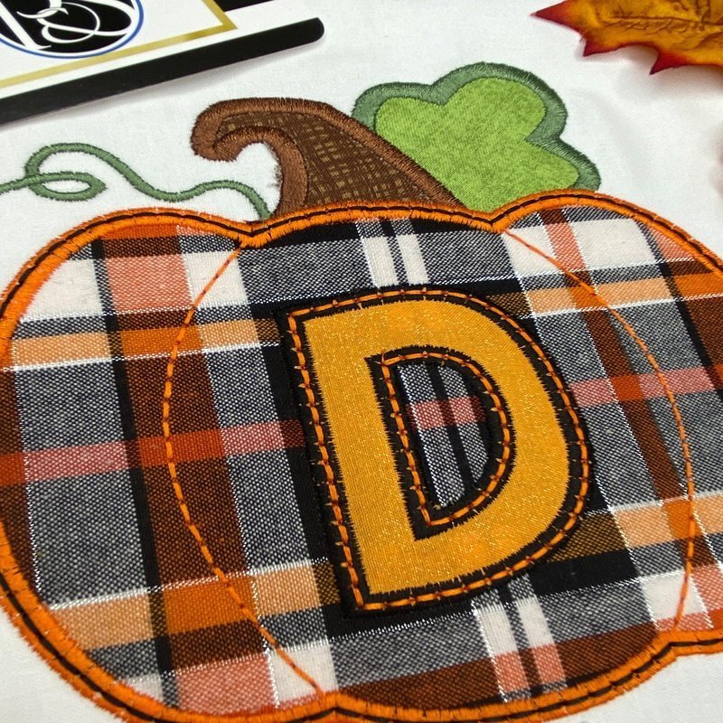 Fall Plaid Pumpkin Applique Shirt - Petite & Sassy Designs