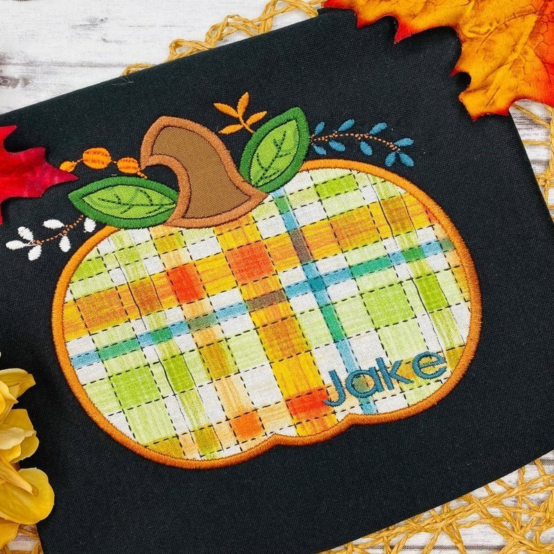 Fall Plaid Pumpkin Applique Shirt - Petite & Sassy Designs