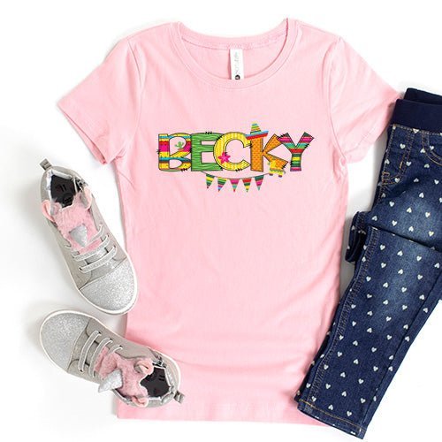 Custom Fiesta Name T-shirt - Petite & Sassy Designs