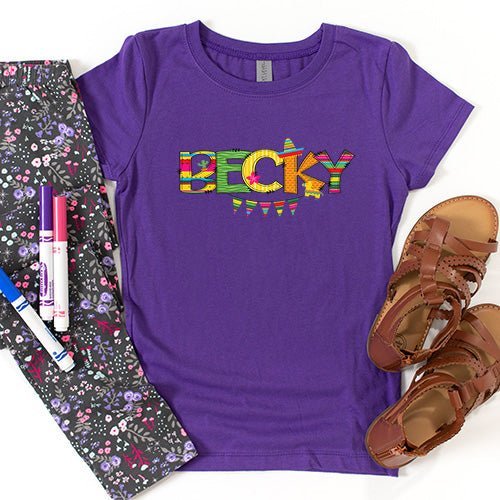 Custom Fiesta Name T-shirt - Petite & Sassy Designs