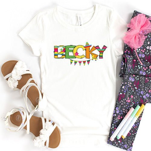 Custom Fiesta Name T-shirt - Petite & Sassy Designs
