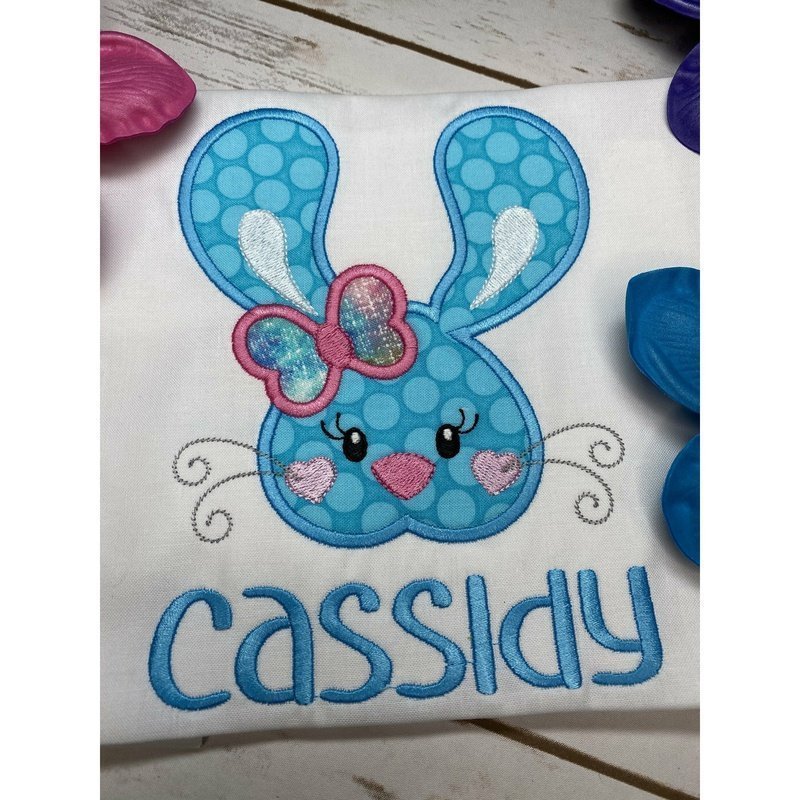 Girl Bunny Applique Shirt - Petite & Sassy Designs