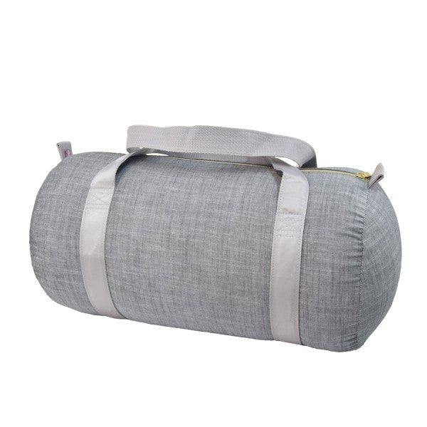 Grey Chambray Medium Duffel - Petite & Sassy Designs