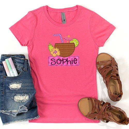 Personalized Summer Coconut Drink - Petite & Sassy Designs