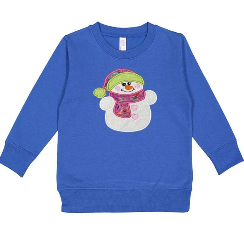Little Snowman Girl Applique Sweatshirt - Petite & Sassy Designs