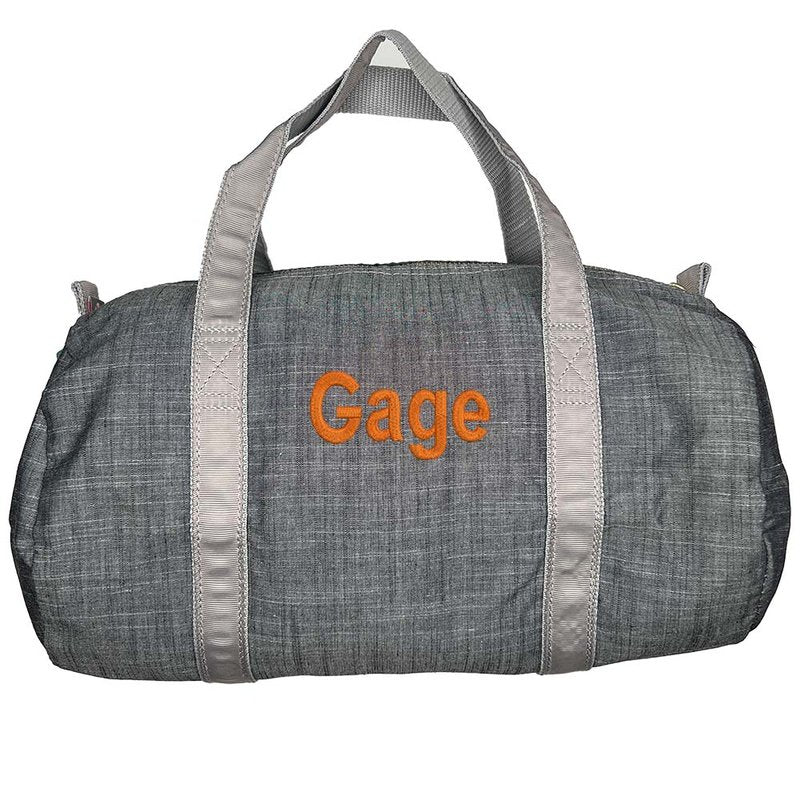 Mint® Grey Chambray Baby Duffle Bag - Petite & Sassy Designs