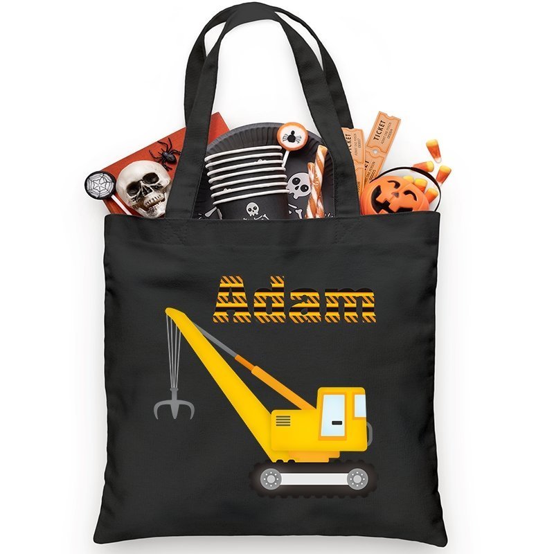 Construction Crane Trick or Treat Bag - Petite & Sassy Designs