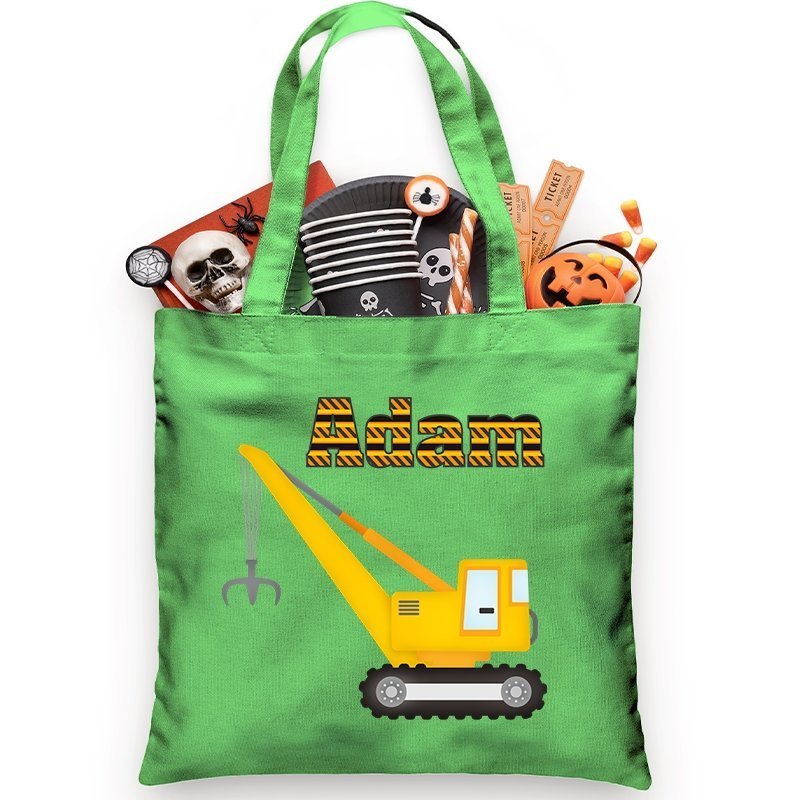 Construction Crane Trick or Treat Bag - Petite & Sassy Designs
