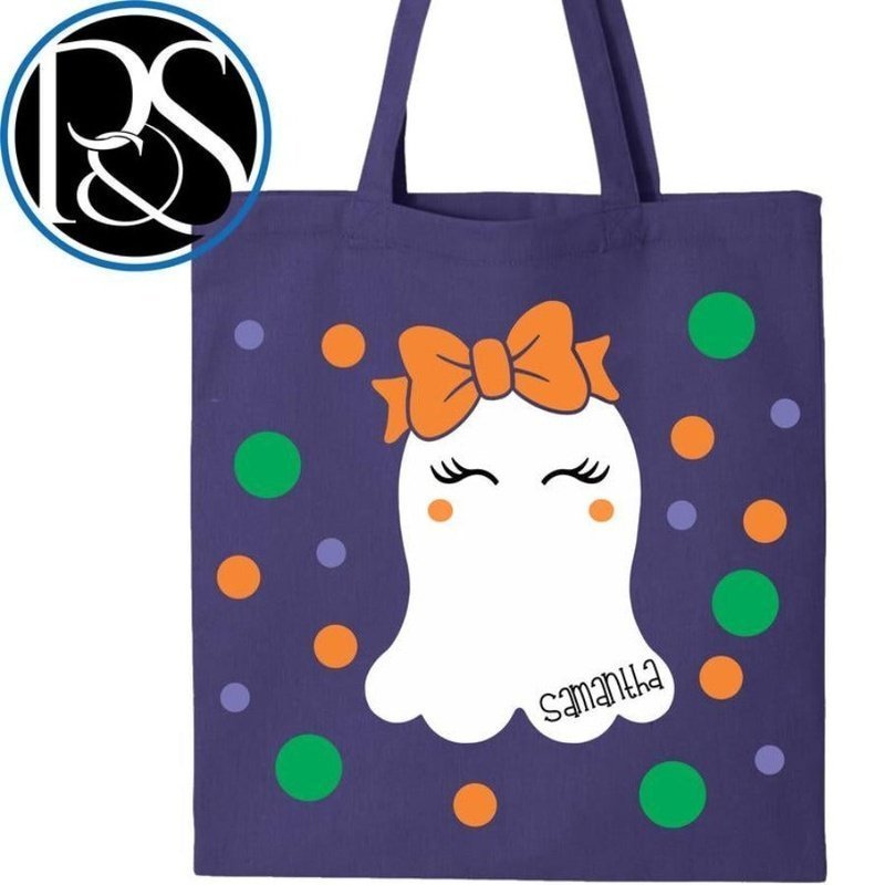 Girl Ghost Trick or Treat Bag - Petite & Sassy Designs