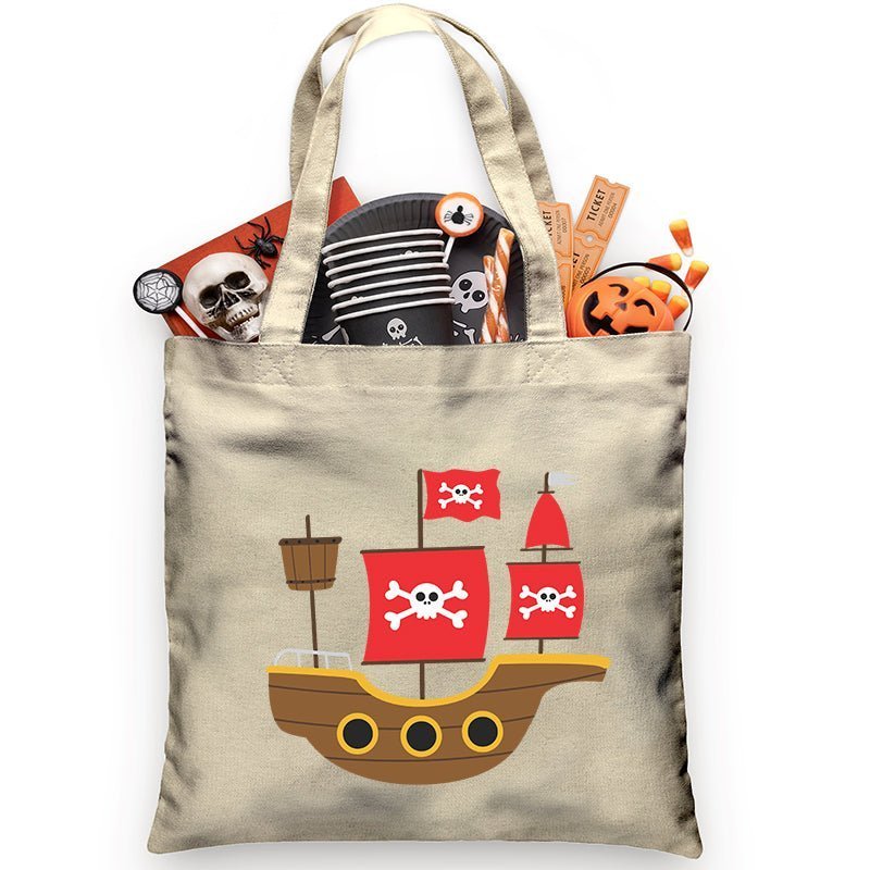 Pirate Ship Trick or Treat Bag - Petite & Sassy Designs