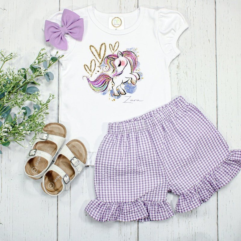 Playful Unicorn Graphic Tee - Petite & Sassy Designs