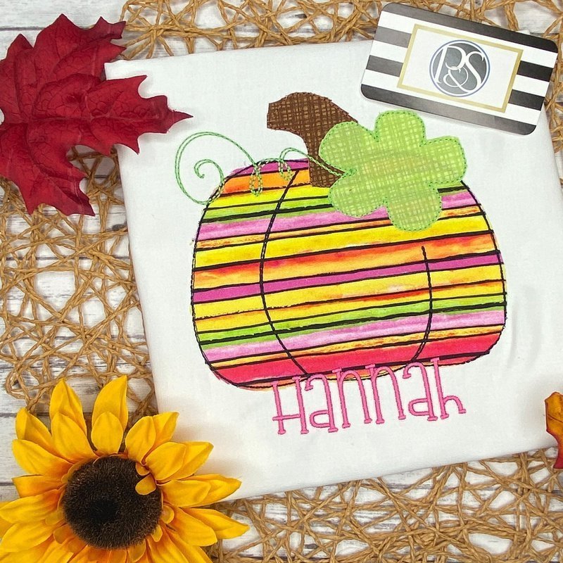 Pumpkin Applique Ruffle Sleeve Shirt - Petite & Sassy Designs